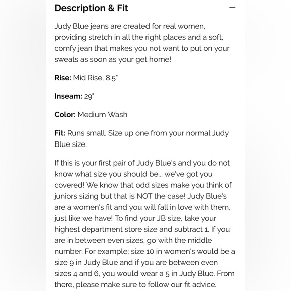 *NWT* Judy Blue non distressed skinny jeans size 15/32 - Picture 9 of 9